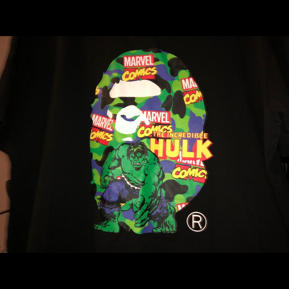 Bape x hulk tee